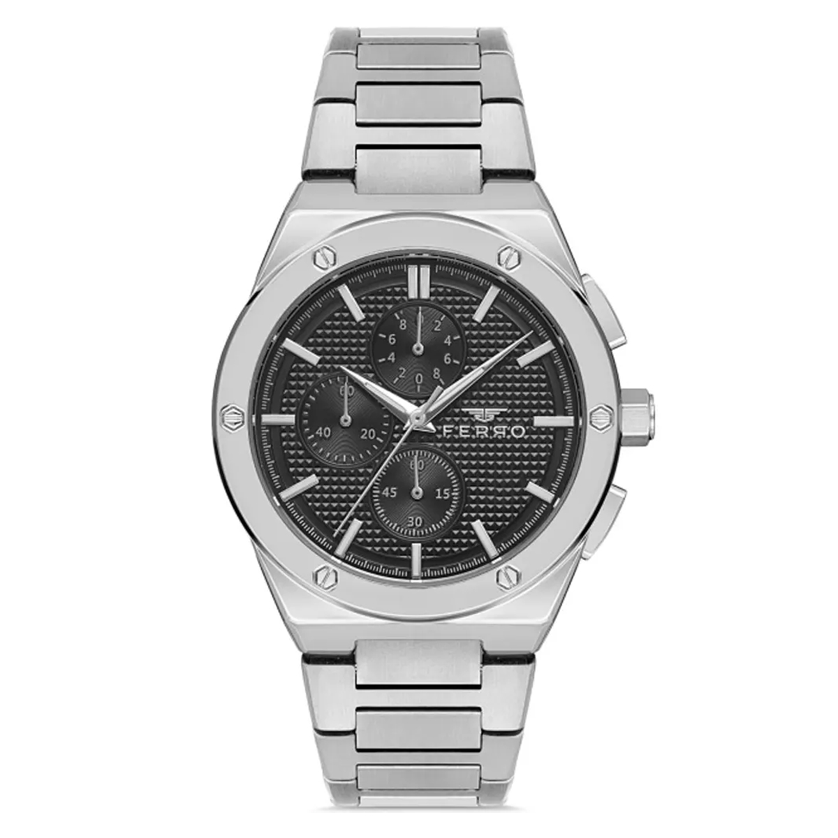 MONTRE FERRO HOMME MULTIFONCTION ACIER